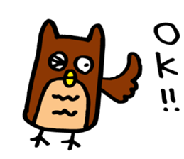 Loose figure owl sticker #3885487