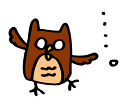 Loose figure owl sticker #3885500