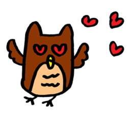 Loose figure owl sticker #3885505