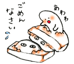 Cute rice cake sticker #3885700