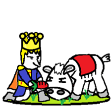 Prince on a white horse sticker #3886568