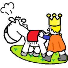 Prince on a white horse sticker #3886569