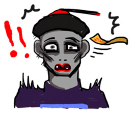 When Chinese Vampire meets Zombie sticker #3888379