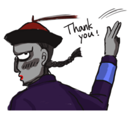 When Chinese Vampire meets Zombie sticker #3888381