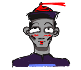 When Chinese Vampire meets Zombie sticker #3888387