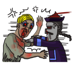 When Chinese Vampire meets Zombie sticker #3888405