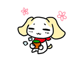 The dog which has intense feelings sticker #3888648