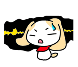 The dog which has intense feelings sticker #3888649