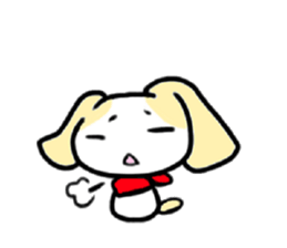 The dog which has intense feelings sticker #3888652