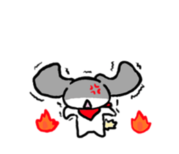 The dog which has intense feelings sticker #3888658