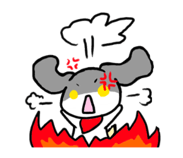 The dog which has intense feelings sticker #3888659