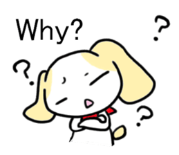 The dog which has intense feelings sticker #3888663