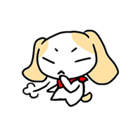 The dog which has intense feelings sticker #3888664