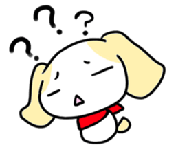 The dog which has intense feelings sticker #3888665