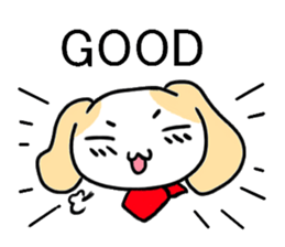 The dog which has intense feelings sticker #3888668