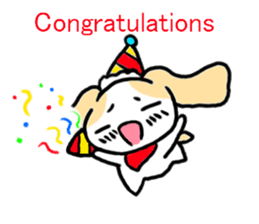 The dog which has intense feelings sticker #3888669