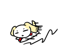 The dog which has intense feelings sticker #3888672