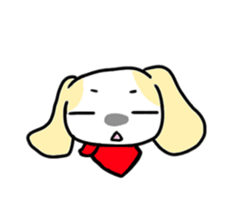 The dog which has intense feelings sticker #3888675