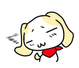 The dog which has intense feelings sticker #3888676