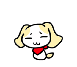 The dog which has intense feelings sticker #3888678