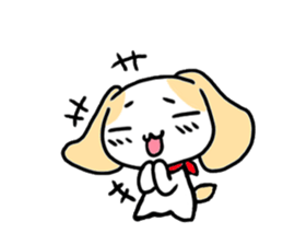 The dog which has intense feelings sticker #3888684