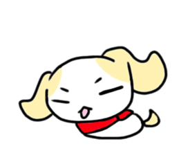 The dog which has intense feelings sticker #3888686