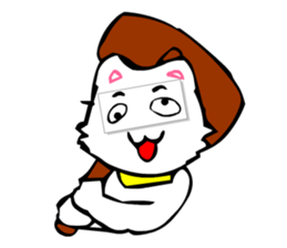 Masquerade Montage Cat sticker #3889459