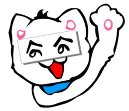 Masquerade Montage Cat sticker #3889474