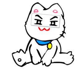 Masquerade Montage Cat sticker #3889479