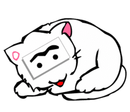 Masquerade Montage Cat sticker #3889484