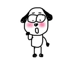 The dog drawn by a rough line sticker #3889697
