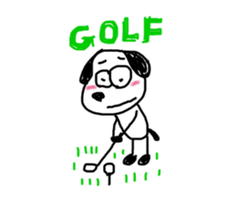 The dog drawn by a rough line sticker #3889704