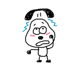The dog drawn by a rough line sticker #3889722