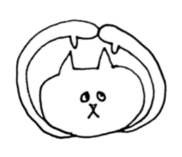 Cute cat loose stamp sticker #3889843