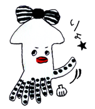 pretty squid sticker #3890494