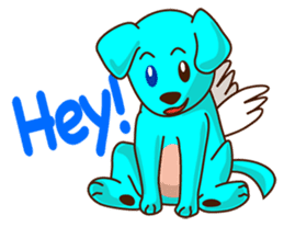 "LIFE" of a blue dog sticker #3890648