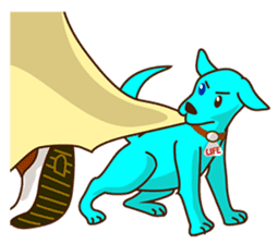 "LIFE" of a blue dog sticker #3890662