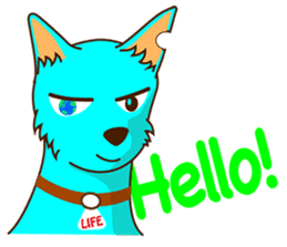 "LIFE" of a blue dog sticker #3890679