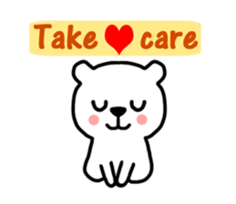 A white animal speaks sticker #3893729