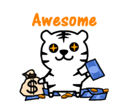 A white animal speaks sticker #3893736