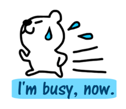 A white animal speaks sticker #3893739