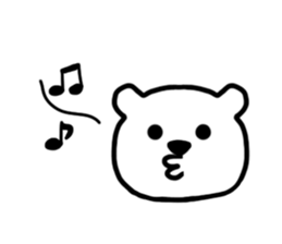 A white animal speaks sticker #3893740