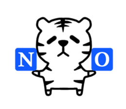 A white animal speaks sticker #3893745