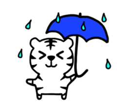 A white animal speaks sticker #3893753