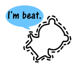 A white animal speaks sticker #3893761