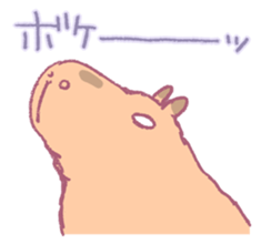 Capybara is gazing afar. sticker #3895468