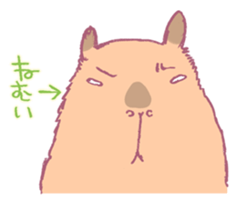 Capybara is gazing afar. sticker #3895479