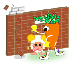 Cute Sheep Onion and Carrot-boy sticker #3896186