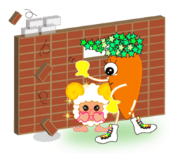 Cute Sheep Onion and Carrot-boy sticker #3896186