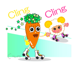 Cute Sheep Onion and Carrot-boy sticker #3896199
